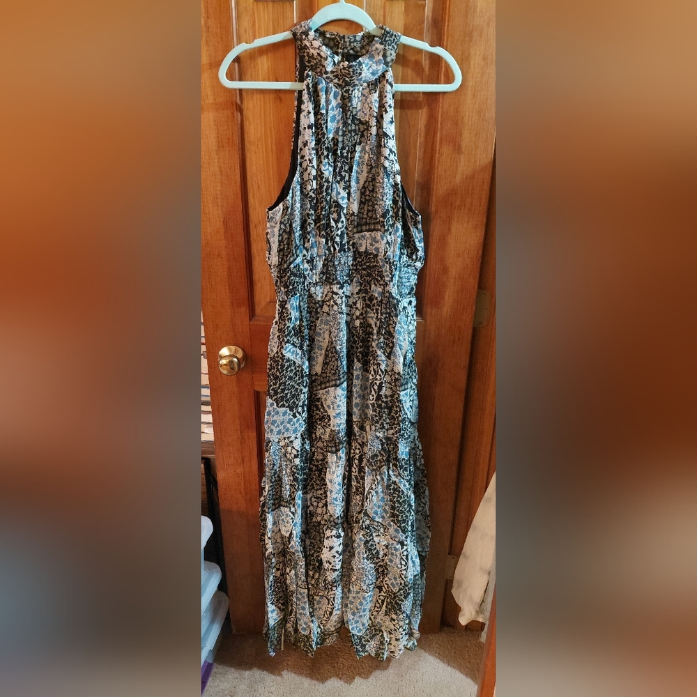 Anthropologie The Somerset Chiffon Halter Maxi Dress - Picture 5 of 12